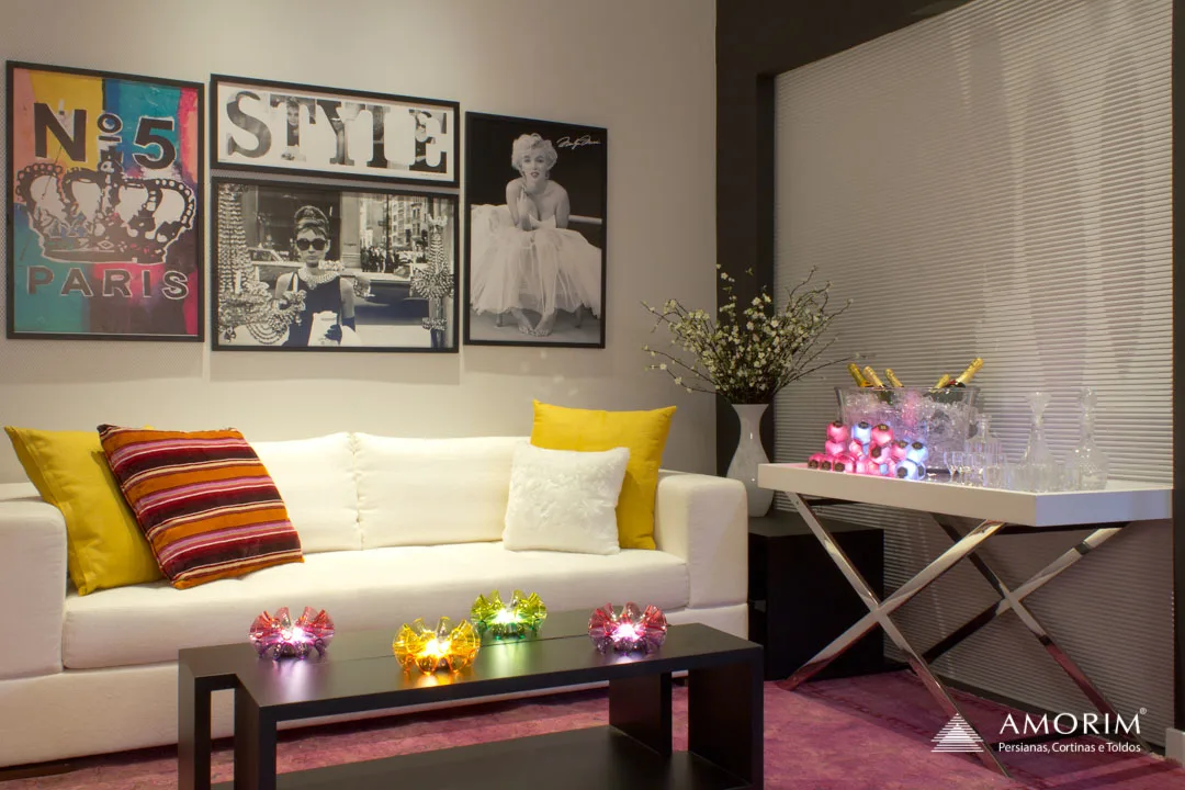 Cortina Celular em loft moderno